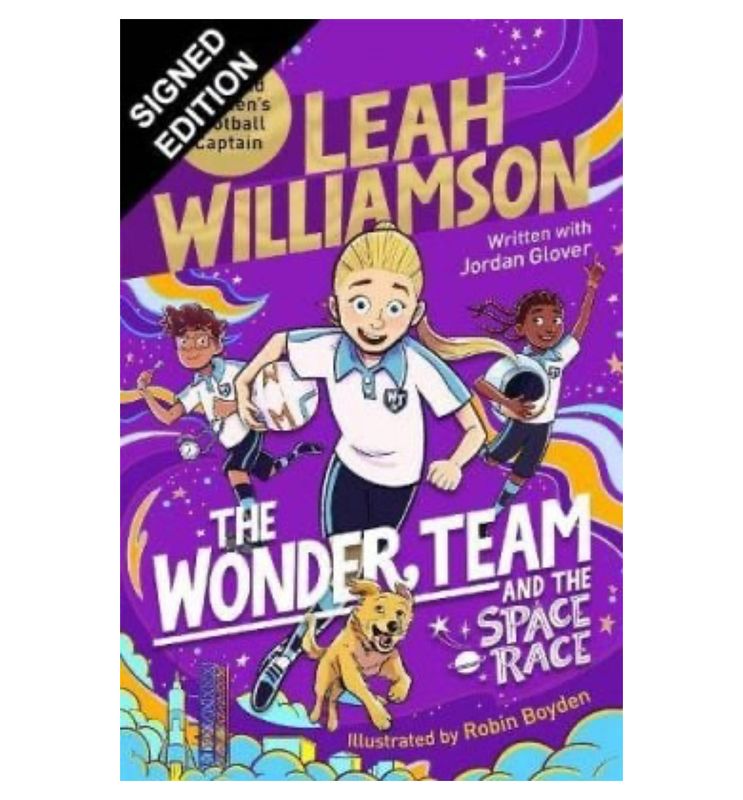 Leah Williamson The Wonder Team and the Space Race First Edition Hand Signed Paperback England Captain Woman’s Ladies Football Team Book COA AFTAL