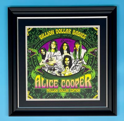 Alice Cooper Signed Photo In Luxury Handmade Wooden Frame & AFTAL Member Certificate Of Authenticity Billion Dollar Babies Poster Music Memorabilia Autograph