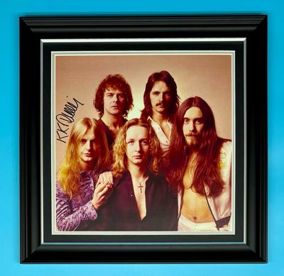 K K Downing Signed Photo In Luxury Handmade Wooden Frame & AFTAL Member Certificate Of Authenticity Judas Priest Poster Music Memorabilia Autograph Auto