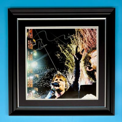 Ed Sheeran Signed Photo In Luxury Handmade Wooden Frame & AFTAL Member Certificate Of Authenticity Music Memorabilia Autograph Auto Poster
