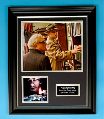Martin Scorsese Signed Photo In Luxury Handmade Wooden Frame & AFTAL Member Certificate Of Authenticity Shutter Island Poster Movie Film TV Memorabilia Autograph Auto