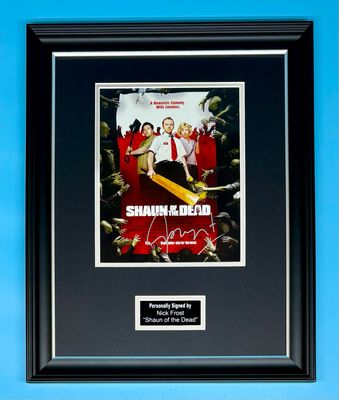 Nick Frost Signed Photo In Luxury Handmade Wooden Frame & AFTAL Member Certificate Of Authenticity Shaun Of The Dead Poster Movie Film TV Memorabilia Autograph Auto