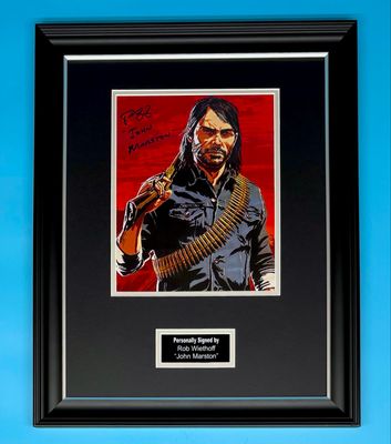 Rob Wiethoff Signed Photo In Luxury Handmade Wooden Frame & AFTAL Member Certificate Of Authenticity Red Dead Redemption John Marston Poster Movie Film TV Memorabilia Autograph Auto