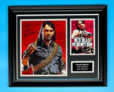 Rob Wiethoff Signed Photo In Luxury Handmade Wooden Frame & AFTAL Member Certificate Of Authenticity Red Dead Redemption John Marston Poster Movie Film TV Memorabilia Autograph Auto