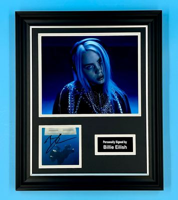 Billie Eilish Signed Photo In Luxury Handmade Wooden Frame & AFTAL Member Certificate Of Authenticity Hit Me Hard And Soft Poster Music Memorabilia Autograph Auto