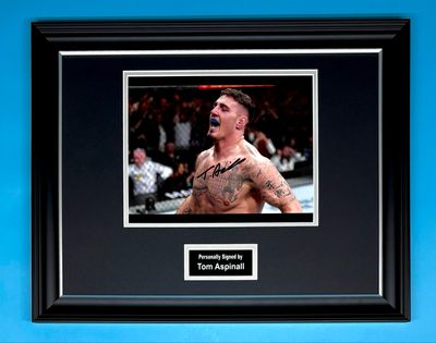 Tom Aspinall Signed Photo In Luxury Handmade Wooden Frame & AFTAL Member Certificate Of Authenticity Poster UFC Memorabilia Autograph Auto