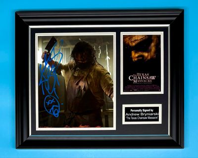 Andrew Bryniarski Signed Photo In Luxury Handmade Wooden Frame & AFTAL Member Certificate Of Authenticity The Texas Chainsaw Massacre Poster Movie Film TV Memorabilia Autograph Auto