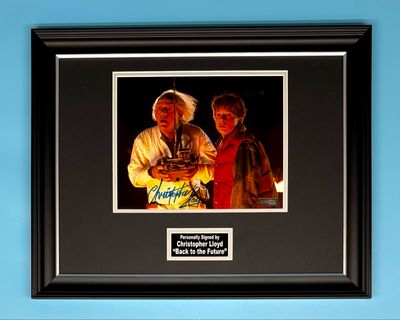 Christopher Lloyd Signed Photo In Luxury Handmade Wooden Frame & AFTAL Member Certificate Of Authenticity Back To The Future Poster Movie Film TV Memorabilia Autograph Auto