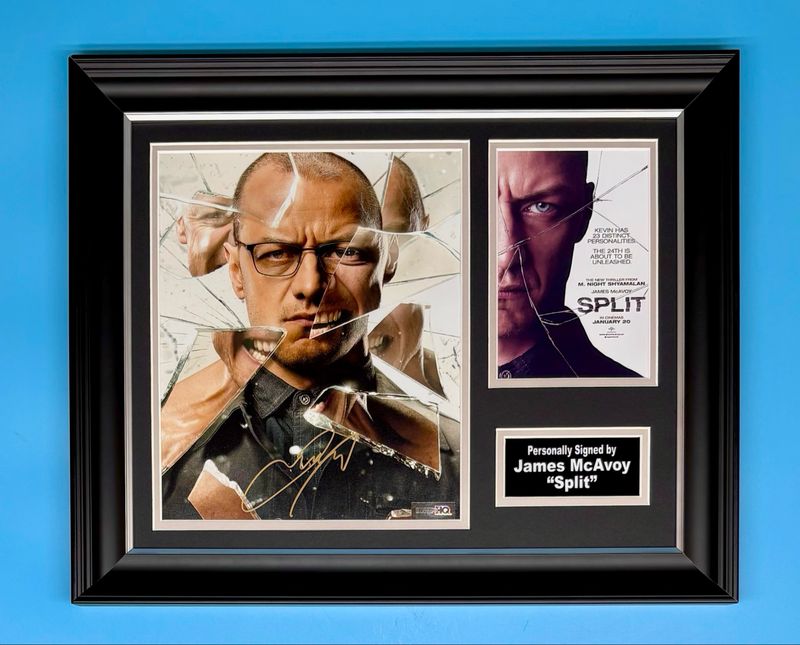 James McAvoy Signed Photo In Luxury Handmade Wooden Frame & AFTAL Member Certificate Of Authenticity Split Poster Movie Film TV Memorabilia Autograph Auto