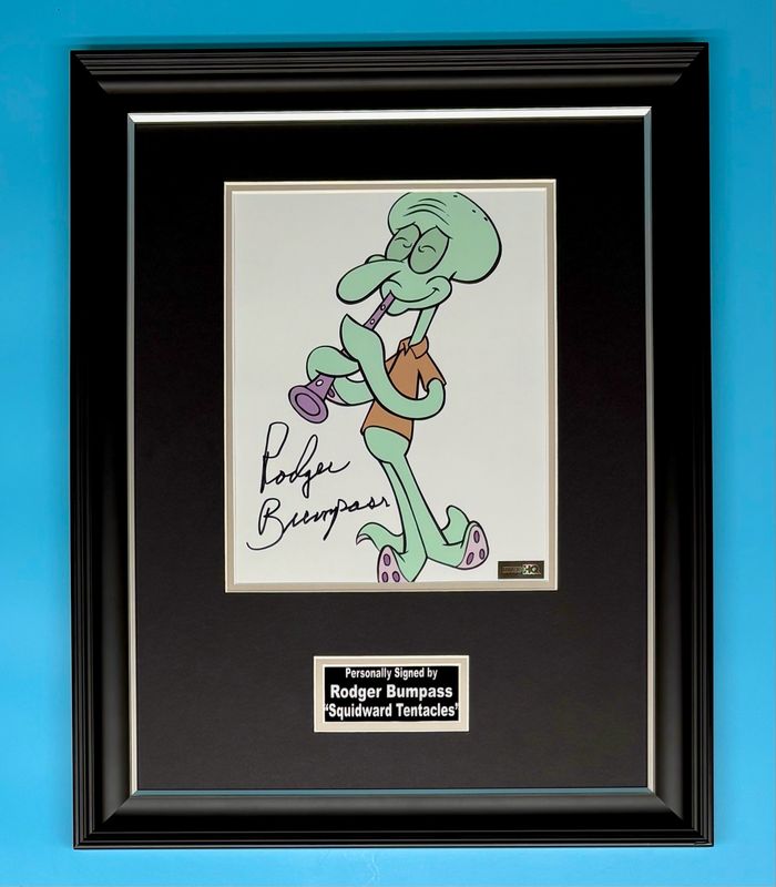 Rodger Bumpass Signed Photo In Luxury Handmade Wooden Frame & AFTAL Member Certificate Of Authenticity Squidward Tentacles Poster Movie Film TV Memorabilia Autograph Auto
