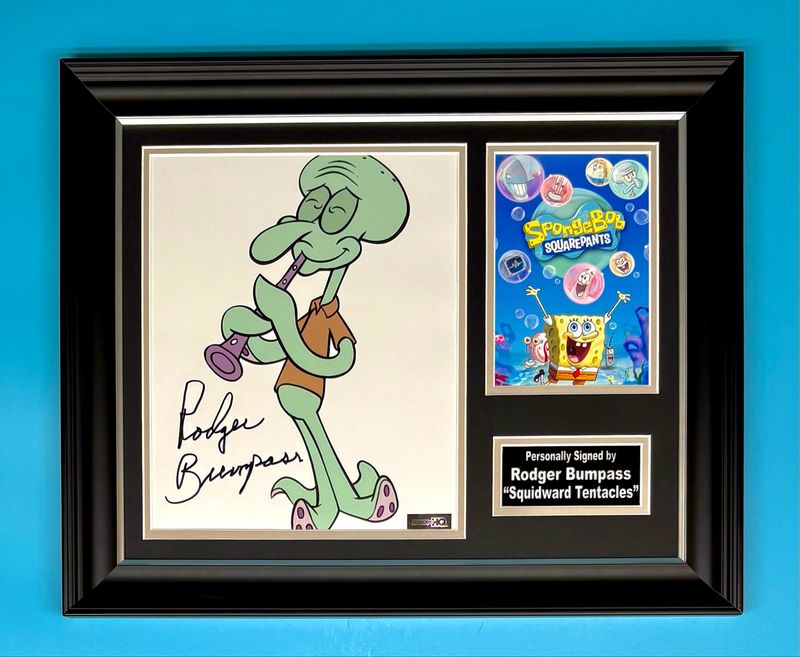 Rodger Bumpass Signed Photo In Luxury Handmade Wooden Frame & AFTAL Member Certificate Of Authenticity Squidward Tentacles Poster Movie Film TV Memorabilia Autograph Auto