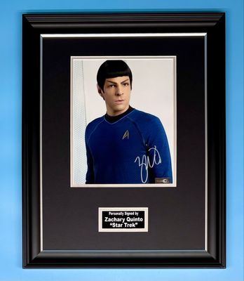 Zachary Quinto Signed Photo In Luxury Handmade Wooden Frame & AFTAL Member Certificate Of Authenticity Star Trek Poster Movie Film TV Memorabilia Autograph Auto