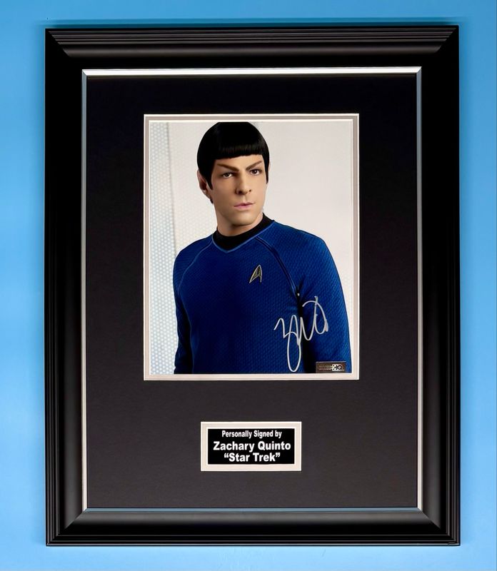 Zachary Quinto Signed Photo In Luxury Handmade Wooden Frame & AFTAL Member Certificate Of Authenticity Star Trek Poster Movie Film TV Memorabilia Autograph Auto