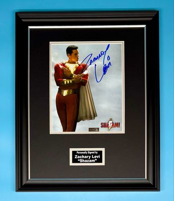 Zachary Levi Signed Photo In Luxury Handmade Wooden Frame & AFTAL Member Certificate Of Authenticity Shazam Poster Movie Film TV Memorabilia Autograph Auto