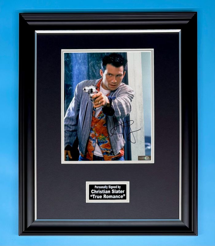 Christian Slater Signed Photo In Luxury Handmade Wooden Frame & AFTAL Member Certificate Of Authenticity True Romance Poster Movie Film TV Memorabilia Autograph Auto