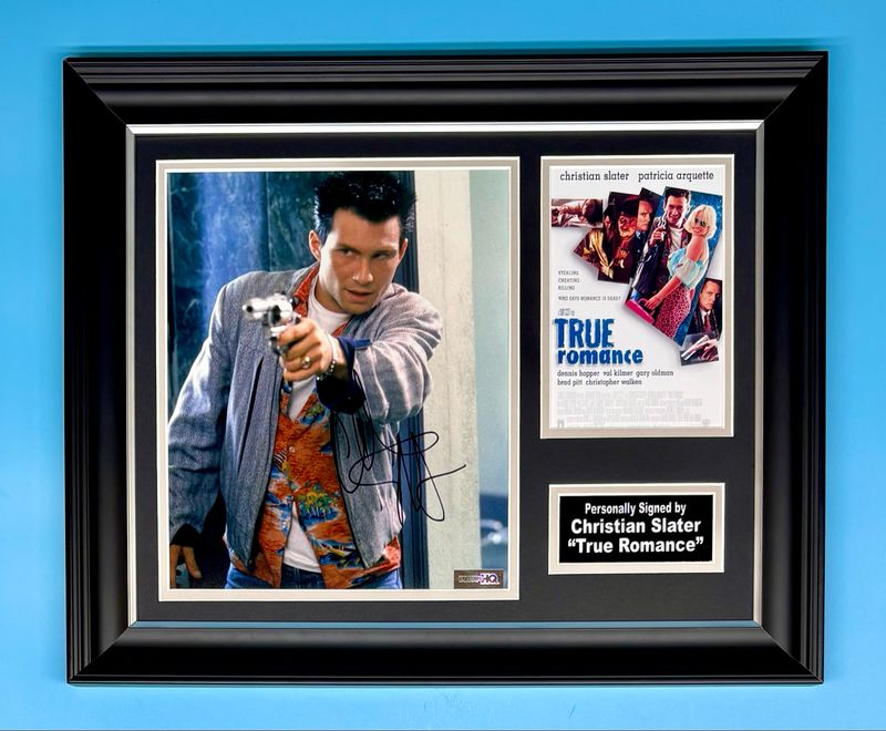 Christian Slater Signed Photo In Luxury Handmade Wooden Frame & AFTAL Member Certificate Of Authenticity True Romance Poster Movie Film TV Memorabilia Autograph Auto