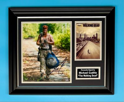 Michael Cudlitz Signed Photo In Luxury Handmade Wooden Frame & AFTAL Member Certificate Of Authenticity The Walking Dead Poster Movie Film TV Memorabilia Autograph Auto