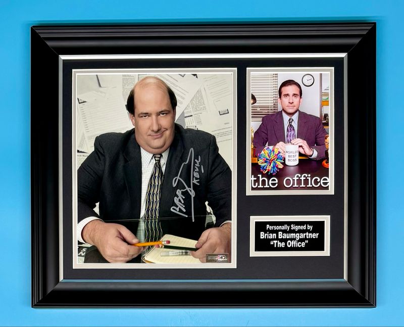Brian Baumgartner Signed Photo In Luxury Handmade Wooden Frame & AFTAL Member Certificate Of Authenticity The Office Poster Movie Film TV Memorabilia Autograph Auto