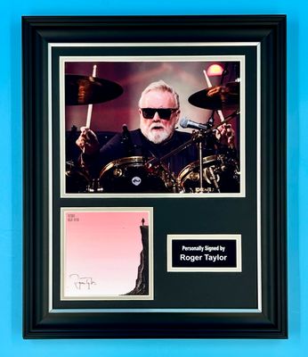 Roger Taylor Signed Photo In Luxury Handmade Wooden Frame & AFTAL Member Certificate Of Authenticity Outsider Poster Music Memorabilia Autograph Auto
