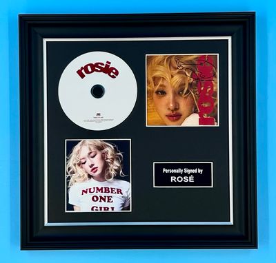 Rose (Blackpink) Signed Photo & CD In Luxury Handmade Wooden Frame & AFTAL Member Certificate Of Authenticity Rosie Poster Music Memorabilia Autograph Auto