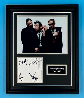 The 1975 Signed Photo In Luxury Handmade Wooden Frame & AFTAL Member Certificate Of Authenticity Matty Healy Poster Music Memorabilia Autograph Auto