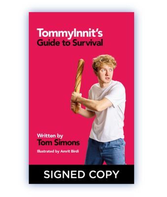 TommyInnit's Guide to Survival First Edition Hand Signed Hardback Hardcover Book Autographed Memorabilia COA AFTAL