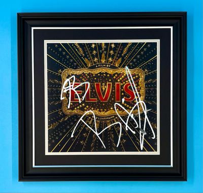 Baz Luhrmann & Austin Butler Signed Photo In Luxury Handmade Wooden Frame & AFTAL Member Certificate Of Authenticity Elvis Poster Movie Film TV Memorabilia Autograph Auto