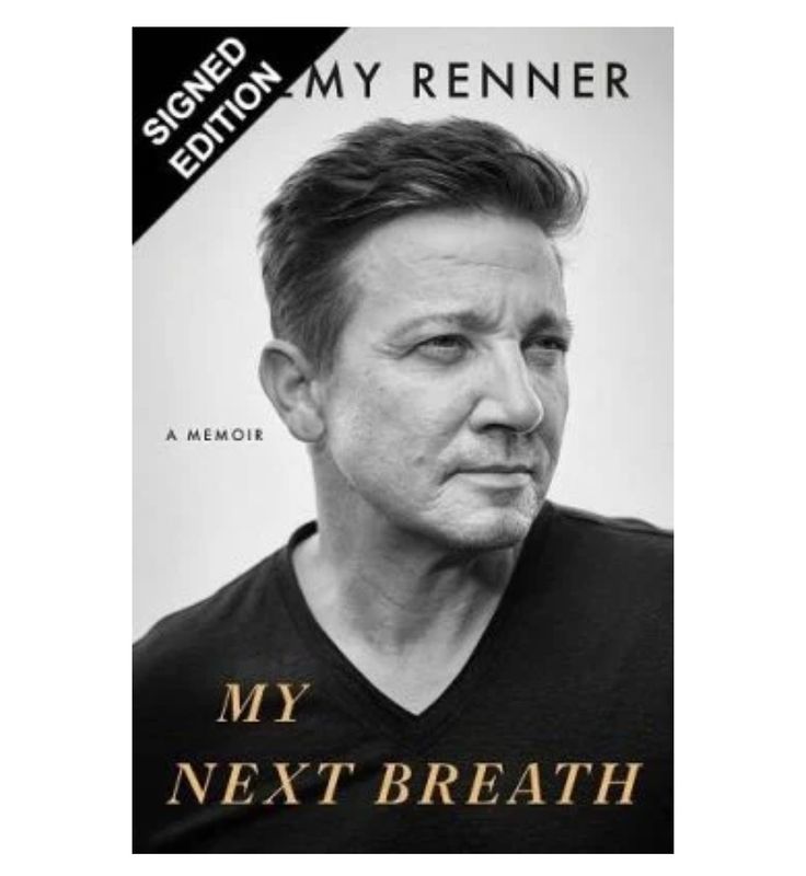 SIGNED - Jeremy Renner - My Next Breath - Hand Signed Hardback Hardcover Autobiography Book Autographed Memoir Movie Memorabilia COA AFTAL