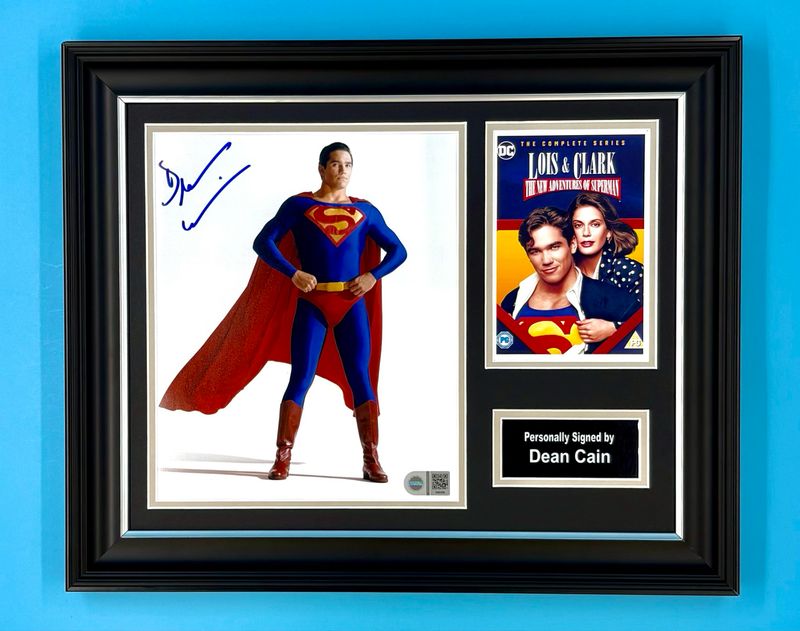 Dean Cain Signed Photo In Luxury Handmade Wooden Frame With SWAU Verification & AFTAL Member Certificate Of Authenticity Superman Poster Movie Film TV Memorabilia Autograph Auto