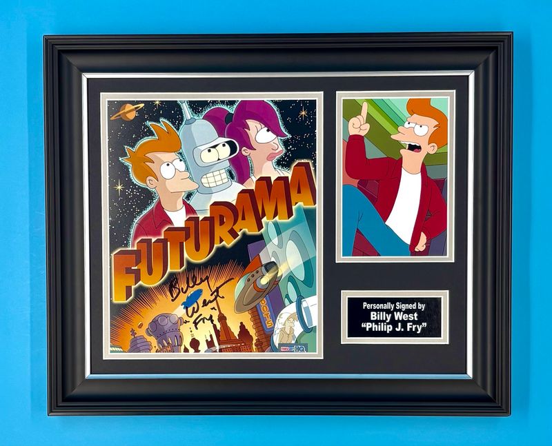 Billy West Signed Photo In Luxury Handmade Wooden Frame & AFTAL Member Certificate Of Authenticity Futurama Poster Movie Film TV Memorabilia Autograph Auto