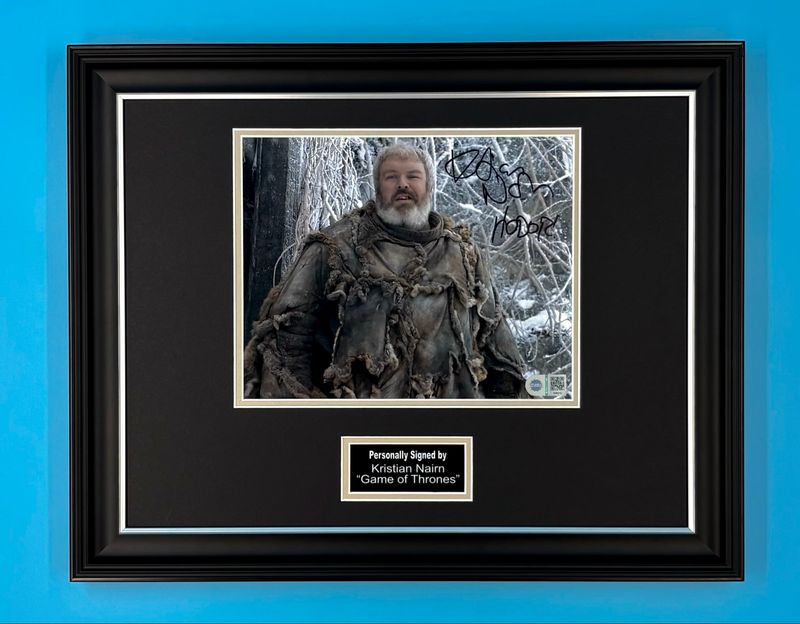 Kristian Nairn Signed Photo In Luxury Handmade Wooden Frame With SWAU Verification & AFTAL Member Certificate Of Authenticity Game Of Thrones Poster Movie Film TV Memorabilia Autograph Auto