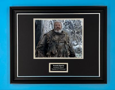 Kristian Nairn Signed Photo In Luxury Handmade Wooden Frame With SWAU Verification & AFTAL Member Certificate Of Authenticity Game Of Thrones Poster Movie Film TV Memorabilia Autograph Auto