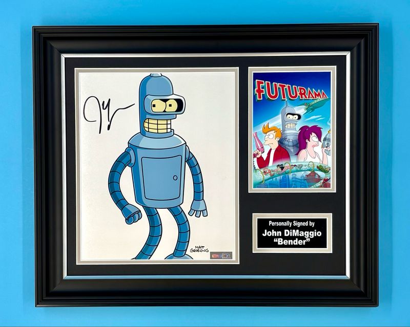 John DiMaggio Signed Photo In Luxury Handmade Wooden Frame & AFTAL Member Certificate Of Authenticity Futurama Poster Movie Film TV Memorabilia Autograph Auto