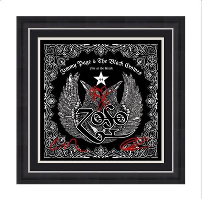 Jimmy Page & The Black Crowes Hand Signed Vinyl Album In Optional Luxury Handmade Wooden Frame & AFTAL Member Certificate of Authenticity - Led Zeppelin Music Autograph Signature Memorabilia