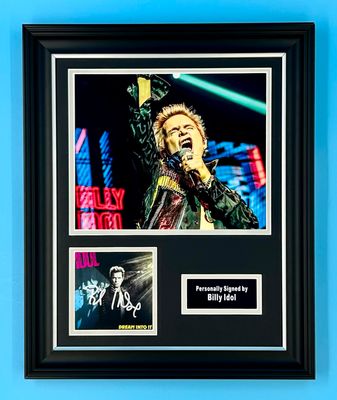 Billy Idol Signed Photo In Luxury Handmade Wooden Frame & AFTAL Member Certificate Of Authenticity Dream Into It Poster Music Memorabilia Autograph Auto