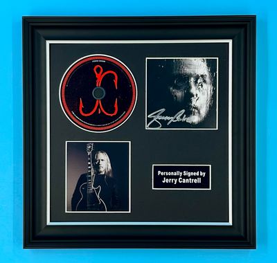 Jerry Cantrell Signed Photo & CD In Luxury Handmade Wooden Frame & AFTAL Member Certificate Of Authenticity I Want Blood Poster Music Memorabilia Autograph Auto