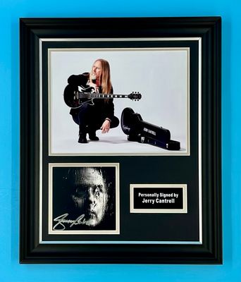 Jerry Cantrell Signed Photo In Luxury Handmade Wooden Frame & AFTAL Member Certificate Of Authenticity I Want Blood Poster Music Memorabilia Autograph Auto