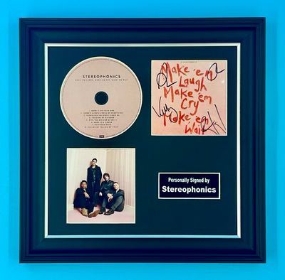 Stereophonics Signed Photo & CD In Luxury Handmade Wooden Frame & AFTAL Member Certificate Of Authenticity Poster Music Memorabilia Autograph Auto