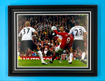 Dimitar Berbatov Signed Photo In Luxury Handmade Wooden Frame With Certificate Of Authenticity Manchester United Poster Football Soccer Memorabilia Autograph Auto