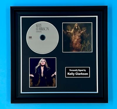 Kelly Clarkson Signed Photo & CD In Luxury Handmade Wooden Frame & Certificate Of Authenticity Chemistry Poster Music Memorabilia Autograph Auto