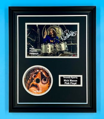 Nick Mason Signed Photo & CD In Luxury Handmade Wooden Frame & Certificate Of Authenticity Pink Floyd Poster Music Memorabilia Autograph Auto