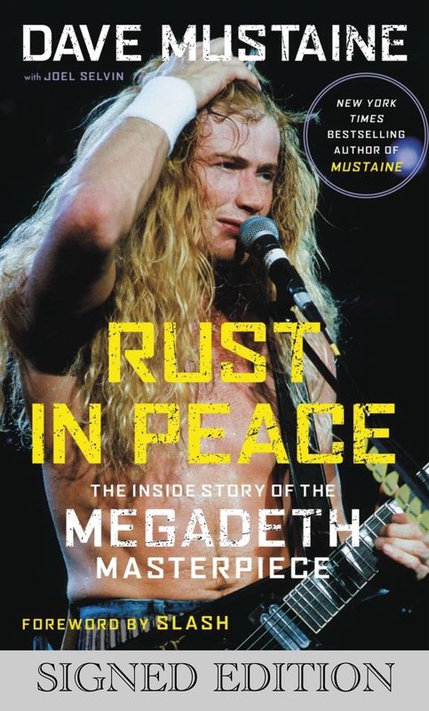 SIGNED EDITION Dave Mustaine “Rust In Peace” - Hardback Hardcover Autobiography Book Autographed Megadeath Music Memorabilia Certified