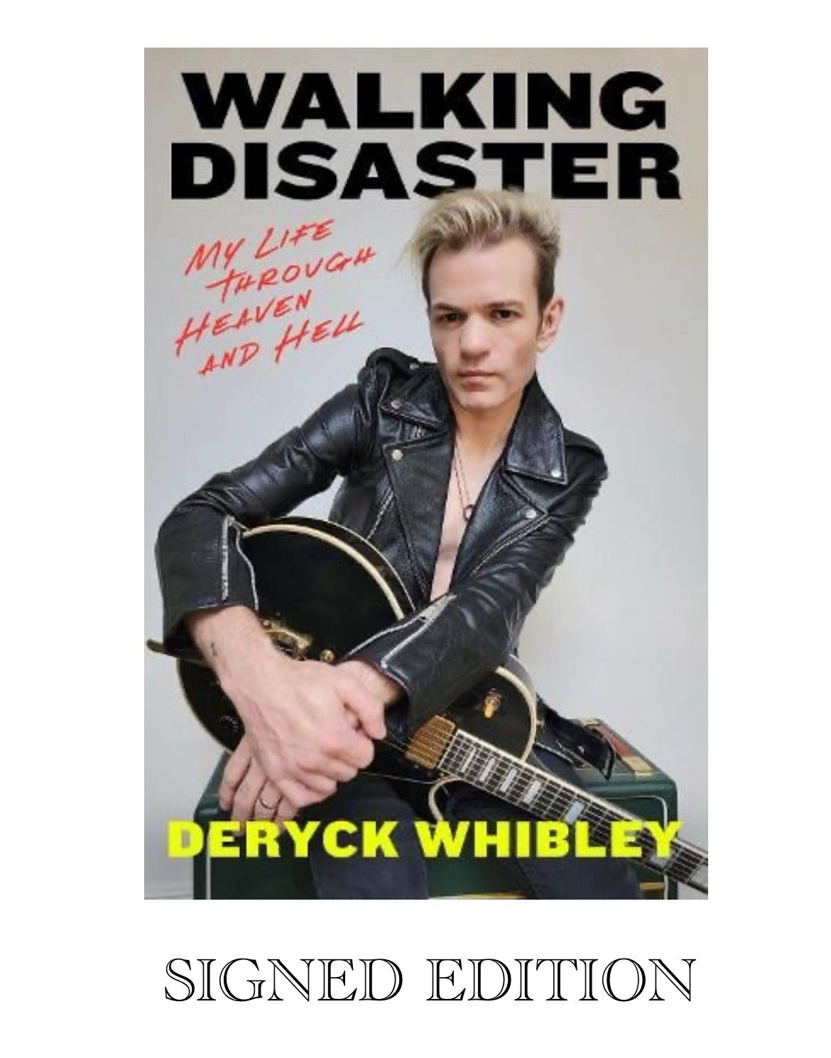 SIGNED EDITION Deryck Whibley “Walking Disaster” - Hardback Hardcover Autobiography Book Autographed Signature SUM 41 Music Memorabilia Certified