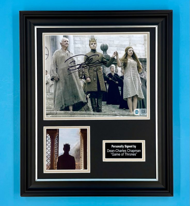 Dean Charles Chapman Signed Photo In Luxury Handmade Wooden Frame With SWAU Verification & Certificate Of Authenticity Game Of Thrones Poster Movie Film TV Memorabilia Autograph Auto