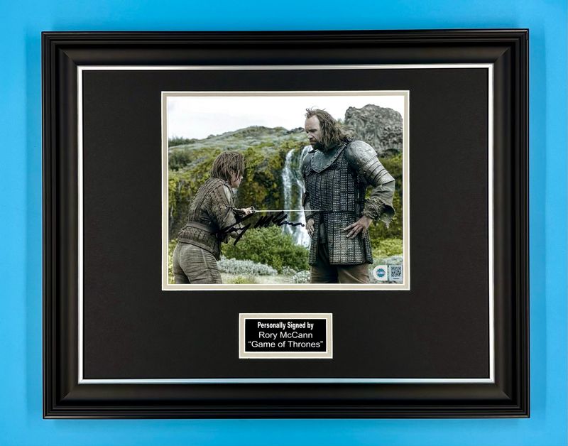 Rory McCann Signed Photo In Luxury Handmade Wooden Frame With SWAU Verification & Certificate Of Authenticity Game Of Thrones Poster Movie Film TV Memorabilia Autograph Auto