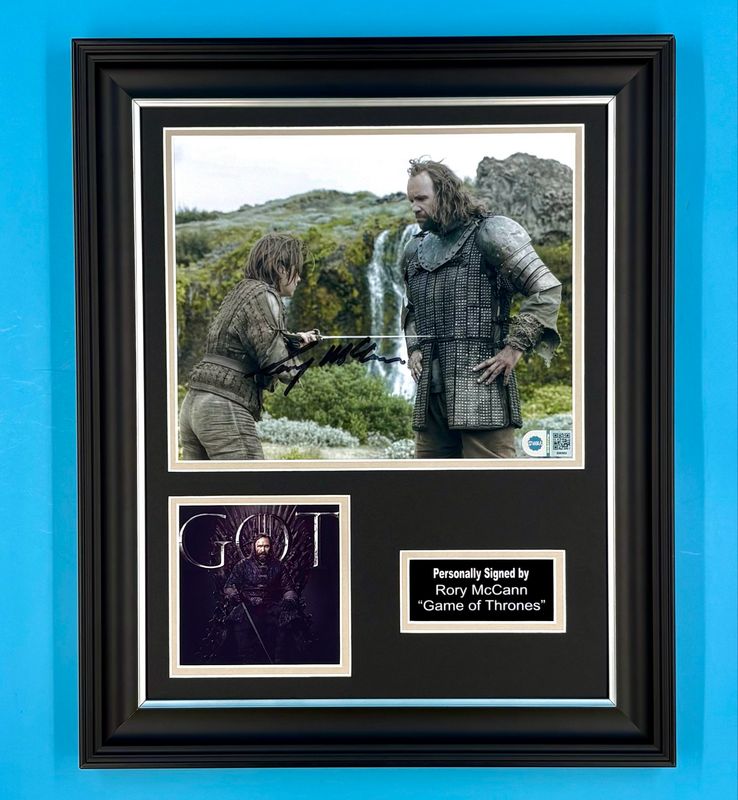 Rory McCann Signed Photo In Luxury Handmade Wooden Frame With SWAU Verification & Certificate Of Authenticity Game Of Thrones Poster Movie Film TV Memorabilia Autograph Auto