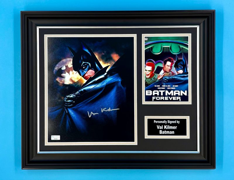 Val Kilmer Signed Photo In Luxury Handmade Wooden Frame & Certificate Of Authenticity Batman Forever Poster Movie Film TV Memorabilia Autograph Auto