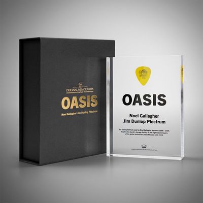 Noel Gallagher Stage/Recording Used Plectrum Display Certified Oasis Music Memorabilia