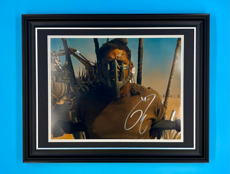 Tom Hardy Signed Photo In Luxury Handmade Wooden Frame With SWAU Verification & Certificate Of Authenticity Mad Max Poster Movie Film TV Memorabilia Autograph Auto