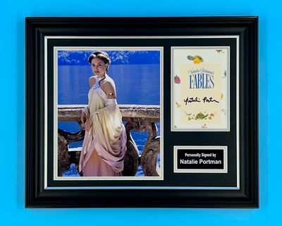 Natalie Portman Signed Photo In Luxury Handmade Wooden Frame & Certificate Of Authenticity Star Wars Poster Movie Film TV Memorabilia Padme Amidala Autograph Auto